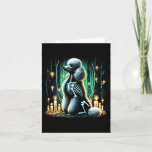 Coola Pudel Hund Skeleton Halloween Mamma Pappa Ch Kort