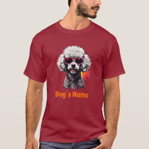 Coola Pudel med solglasögon T Shirt