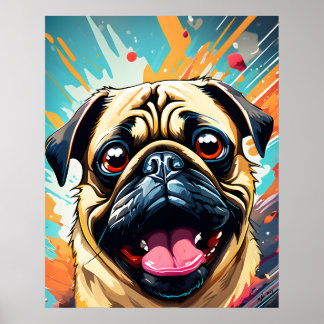 Coola Pug Poster