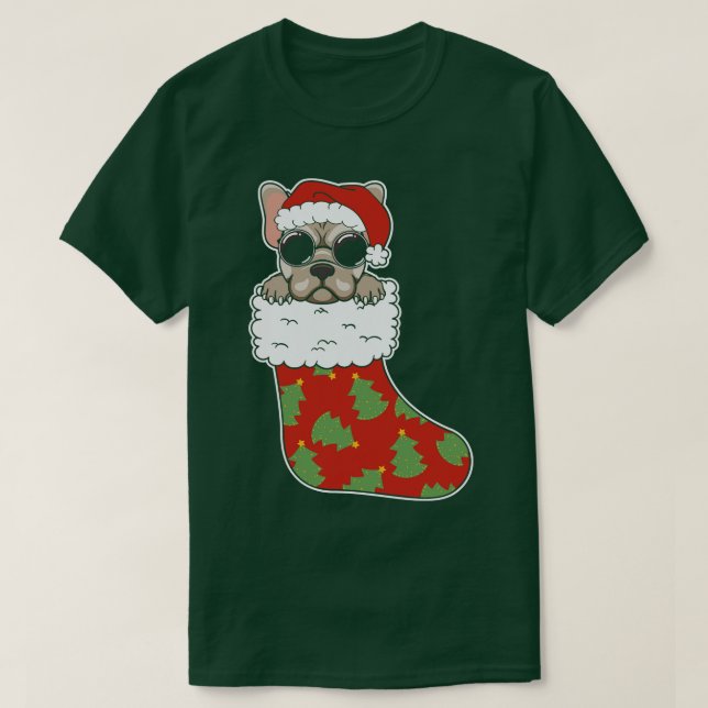 Coola Pug Sock Funny Pug julklapp T Shirt (Design framsida)