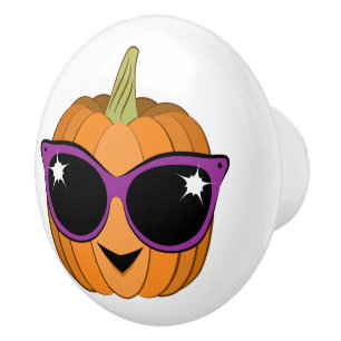 Coola Pumpkin Wearing Retro Cat Sunglass Knopp