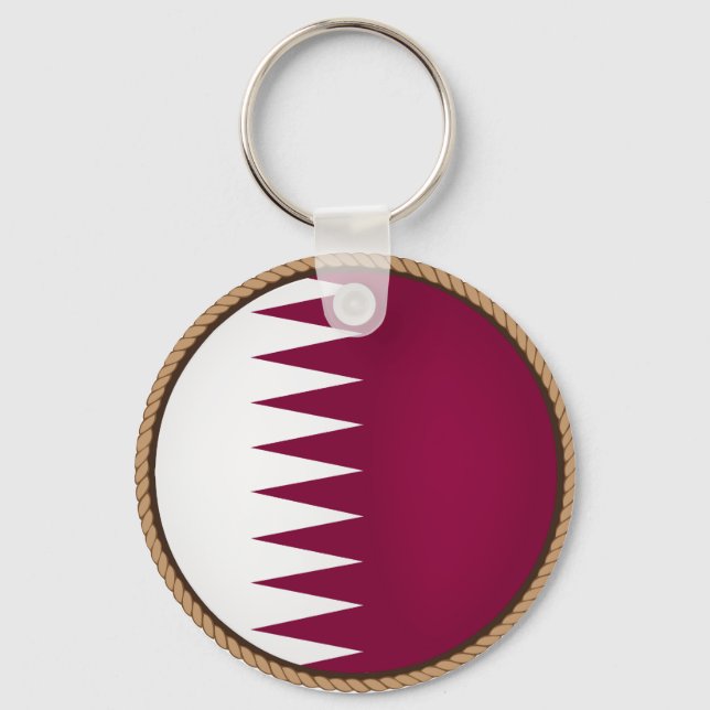 Coola Qatar Flagga Seal Nyckelring (Framsida)