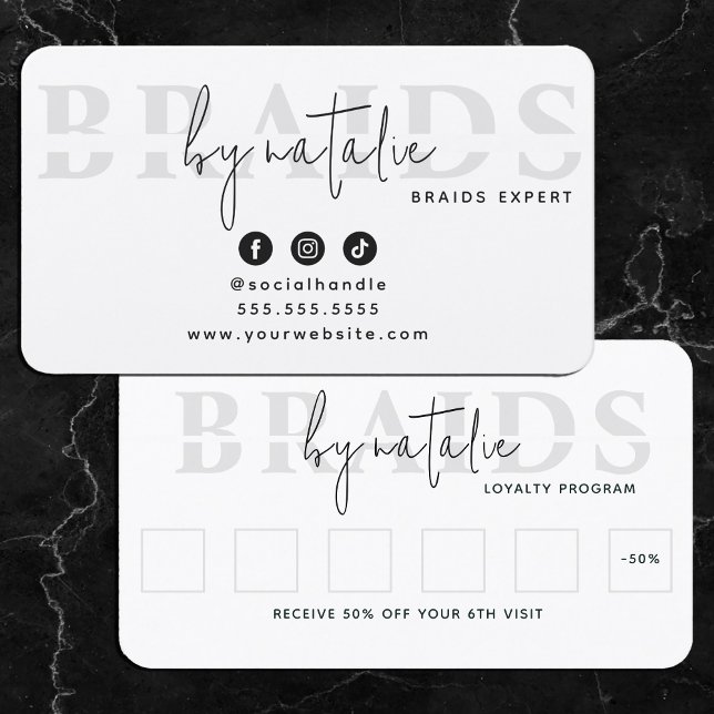 Coola QR Code Hairstylist Cosmetology Professionel Lojalitetskort (Skapare uppladdad)