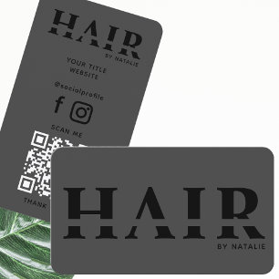 Coola QR Code Hairstylist Cosmetology Professionel Visitkort