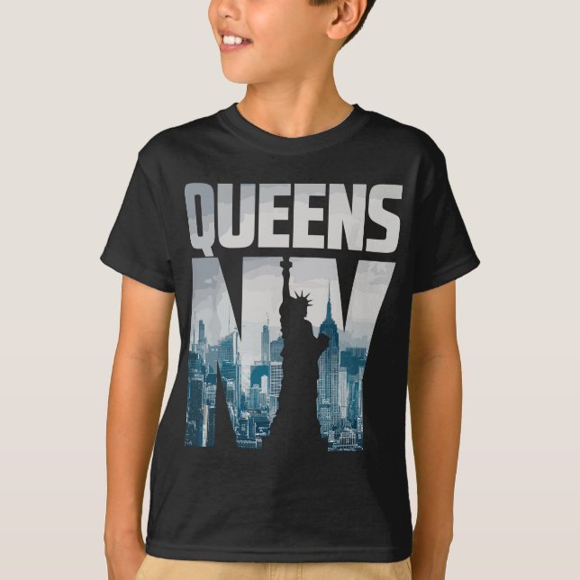 Coola Queens Graphic Tee , Queens New York City Hi (Framsida)