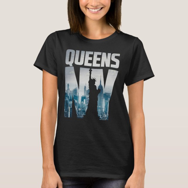 Coola Queens Graphic Tee shirts, Queens New York C (Framsida)