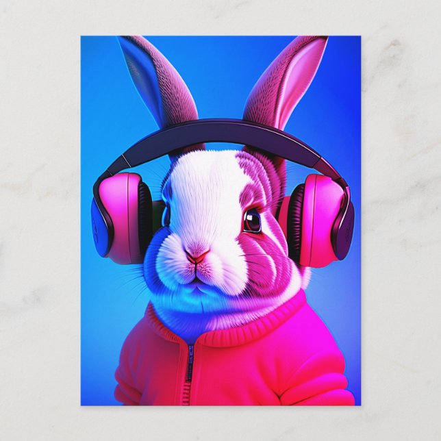 Coola Rabbit Vykort (Framsida)