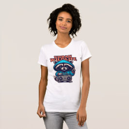 Coola Raccoon med Boombox Shirt T Shirt