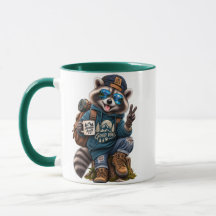 Coola Raccoon Vandraren Mugg Bra Vibbar