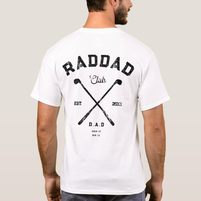 Coola Rad Pappa Golf Klubb Funny Fars dag T Shirt (Baksida)