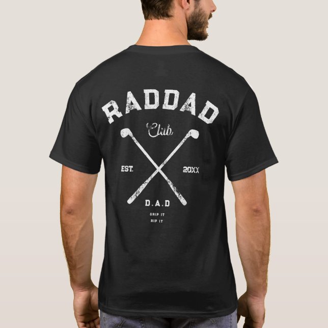 Coola Rad Pappa Golf Klubb Funny Fars dag T Shirt (Baksida)
