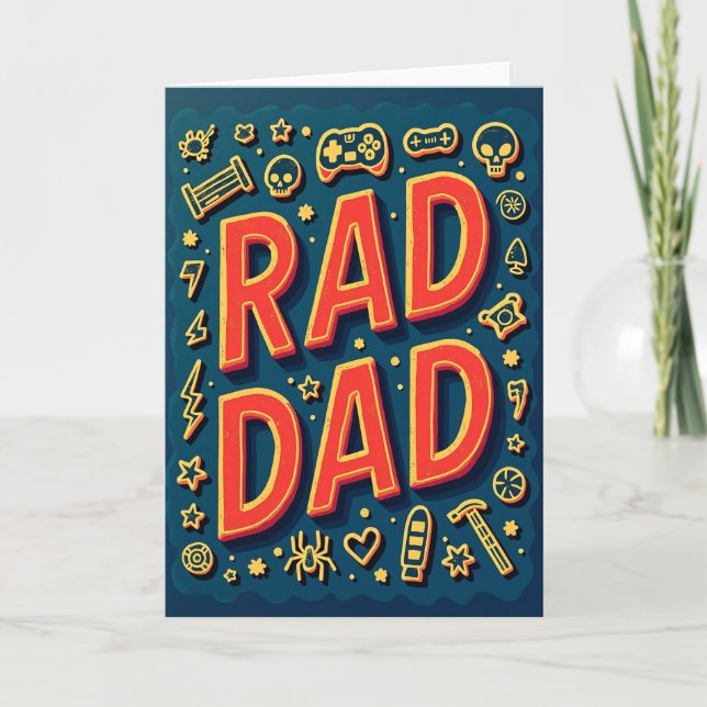 Coola Rad Pappa Grafik Kort (Framsida)