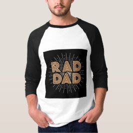 Coola Rad Pappa Vita Brun Svart Fars Dag T Shirt