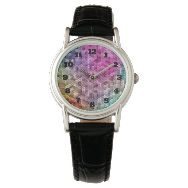 Coola Rainbow Färg Mosaic Armbandsur (Framsida)