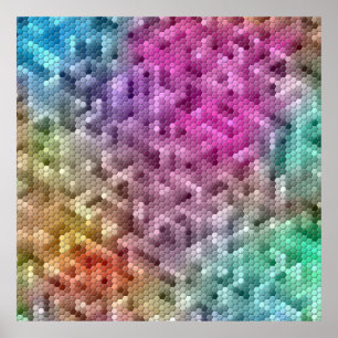 Coola Rainbow Färg Mosaic Poster