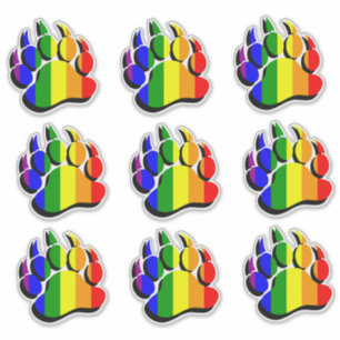 Coola Rainbow Flagga Bear Tass Klistermärken