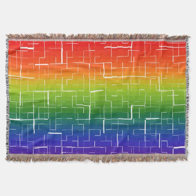 Coola Rainbow Mönster Filt (Framsidan)