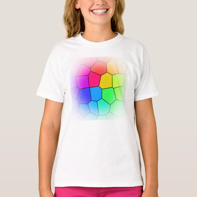 Coola Rainbow Mönster T Shirt (Framsida)