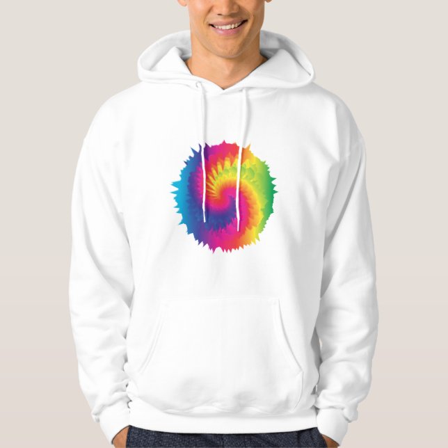 Coola Rainbow Tie Dye Hoodie (Framsida)