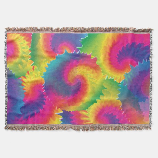 Coola Rainbow Tie Dye Mönster Filt (Framsidan)