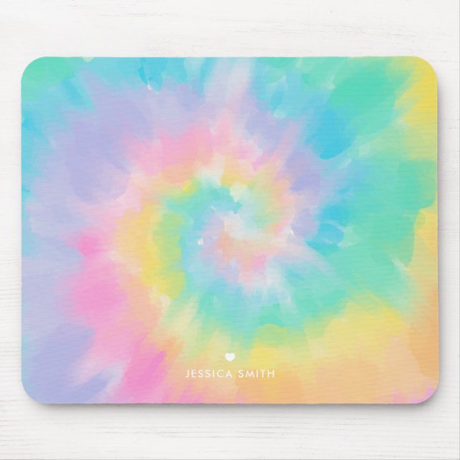 Coola Rainbow Tie Dye Mönster Personlig Musmatta (Framsidan)