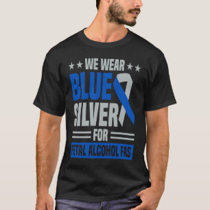 Coola Rainbow Vi Bära Blue & Silver for Fetal Alco T Shirt