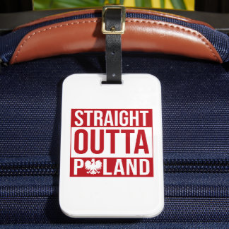 Coola Rak Outta Poland Polska Flagga Bagagebricka