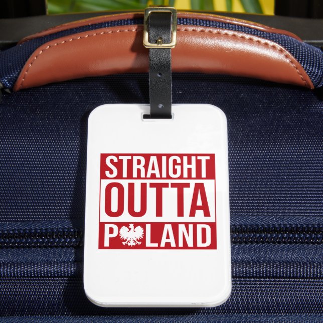 Coola Rak Outta Poland Polska Flagga Bagagebricka (Framsida Insitu 2)