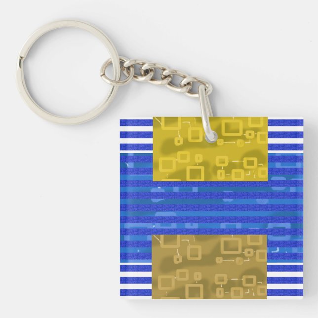 Coola Rand Blue Guld Geometric (Framsidan)