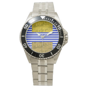 Coola Rand Blue Guld Geometric Armbandsur