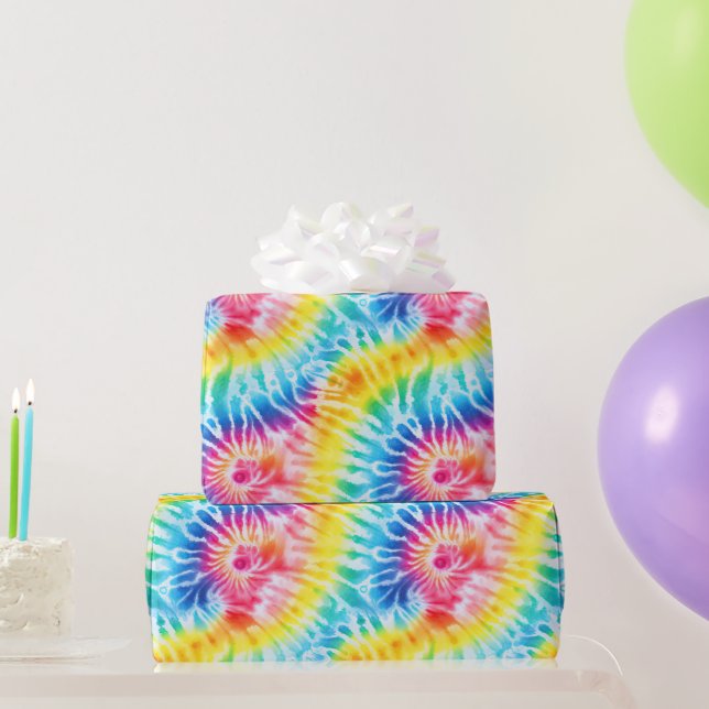 Coola Rand Swirls Tie Dye Presentpapper (Festgåvor)