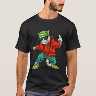Coola Rappar Katt Streetwear Vibes retro T Shirt