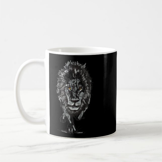 Coola Realistisk Lejon färdsbana Kung i Ki Kaffemugg (Vänster)