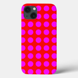 Coola Red and Magenta Dots Patterned
