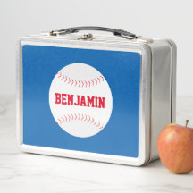 Coola Red Baseball Lunch Box