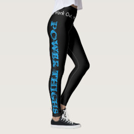 Coola Red Blue Power Thighs Arbetar som säger Leggings