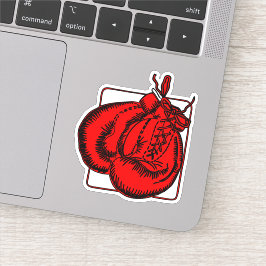 Coola Red Boxing-handskar Illustration Klistermärken
