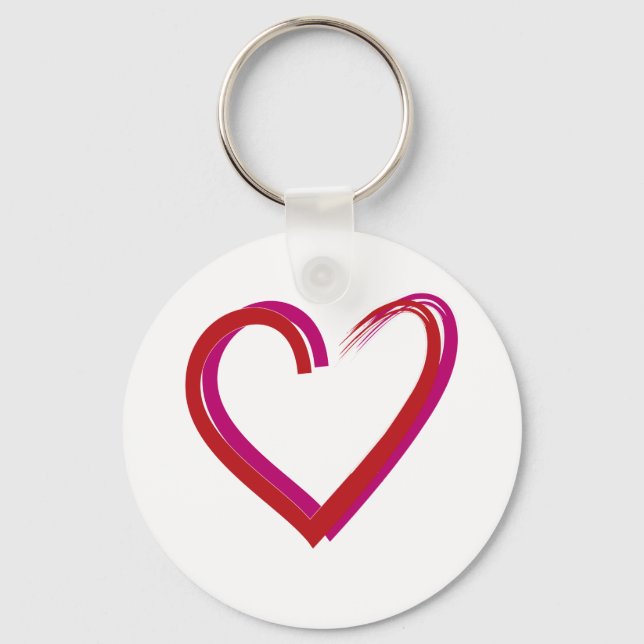 Coola Red Hearts Nyckelring (Framsida)