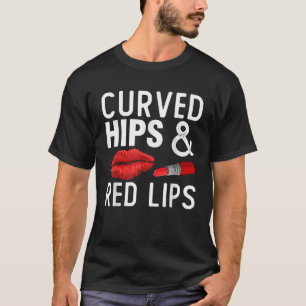 Coola Red Läppar Art Women Girls Makeup Artist Lip T Shirt