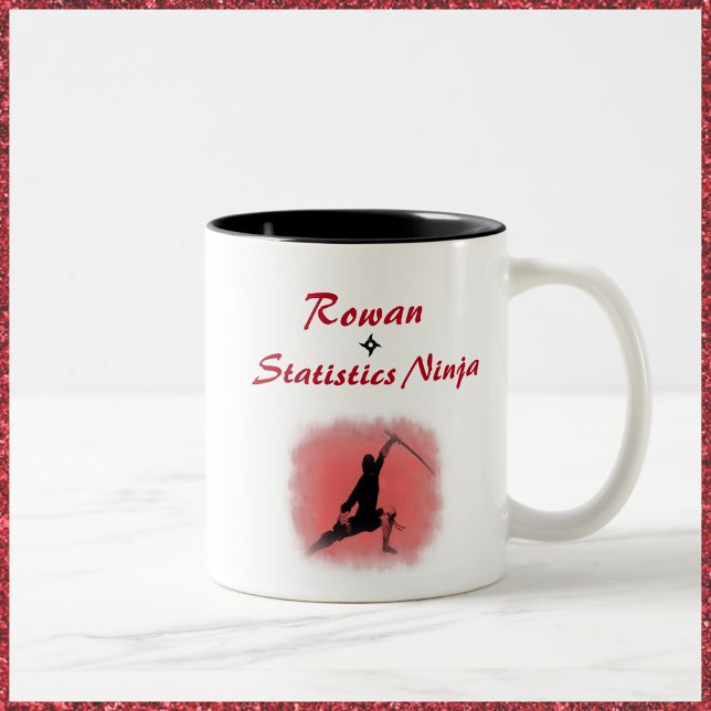 Coola Red Ninja Warrior Två-Tonad Mugg (Skapare uppladdad)