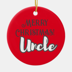 Coola Red Text God jul farbror Julgransprydnad Keramik