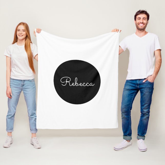 Coola Redigerbar vitskript Retromodern design Fleecefilt (På plats)