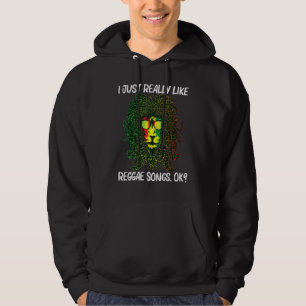 Coola Reggae För Män Kvinnor Jamaicansk Musik Genr Hoodie
