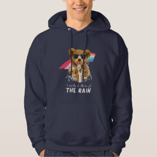 Coola Regnbåge Bear.. Jag gör det genom regnet   Hoodie