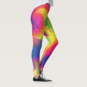 Coola Regnbågsfärg, färgämne Mönster Leggings