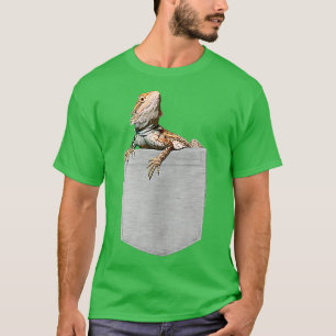 Coola Reptile Älskare Fake Pocket Beard Dragon Liz T Shirt