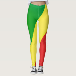 Coola Republiken Kongo Flagga Mode Leggings