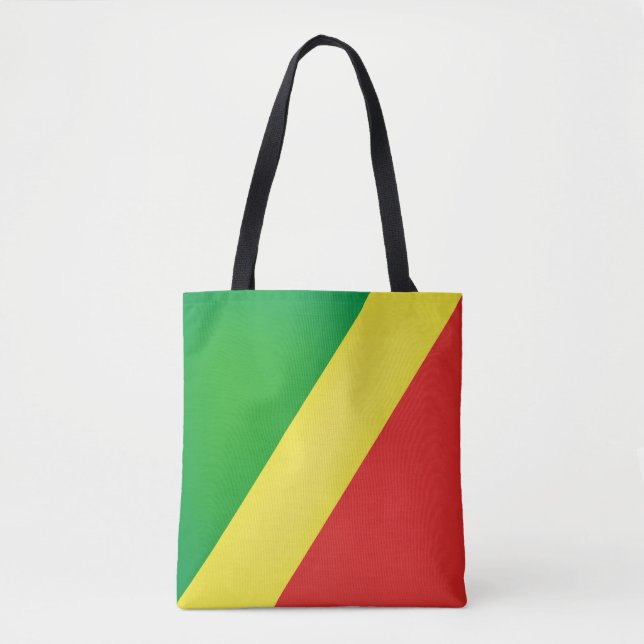 Coola Republiken Kongo Flagga Mode Tygkasse (Framsida)