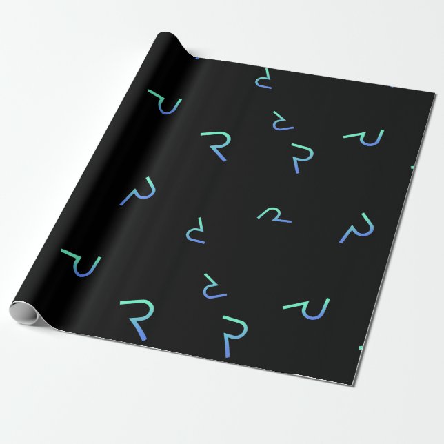 Coola Request Network Cryptocurrency Sign Mönster Presentpapper (Utrullad)