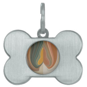 Coola Retro-Abstrakt Grafikfärgad Matata-skiva Namnbricka Husdjur